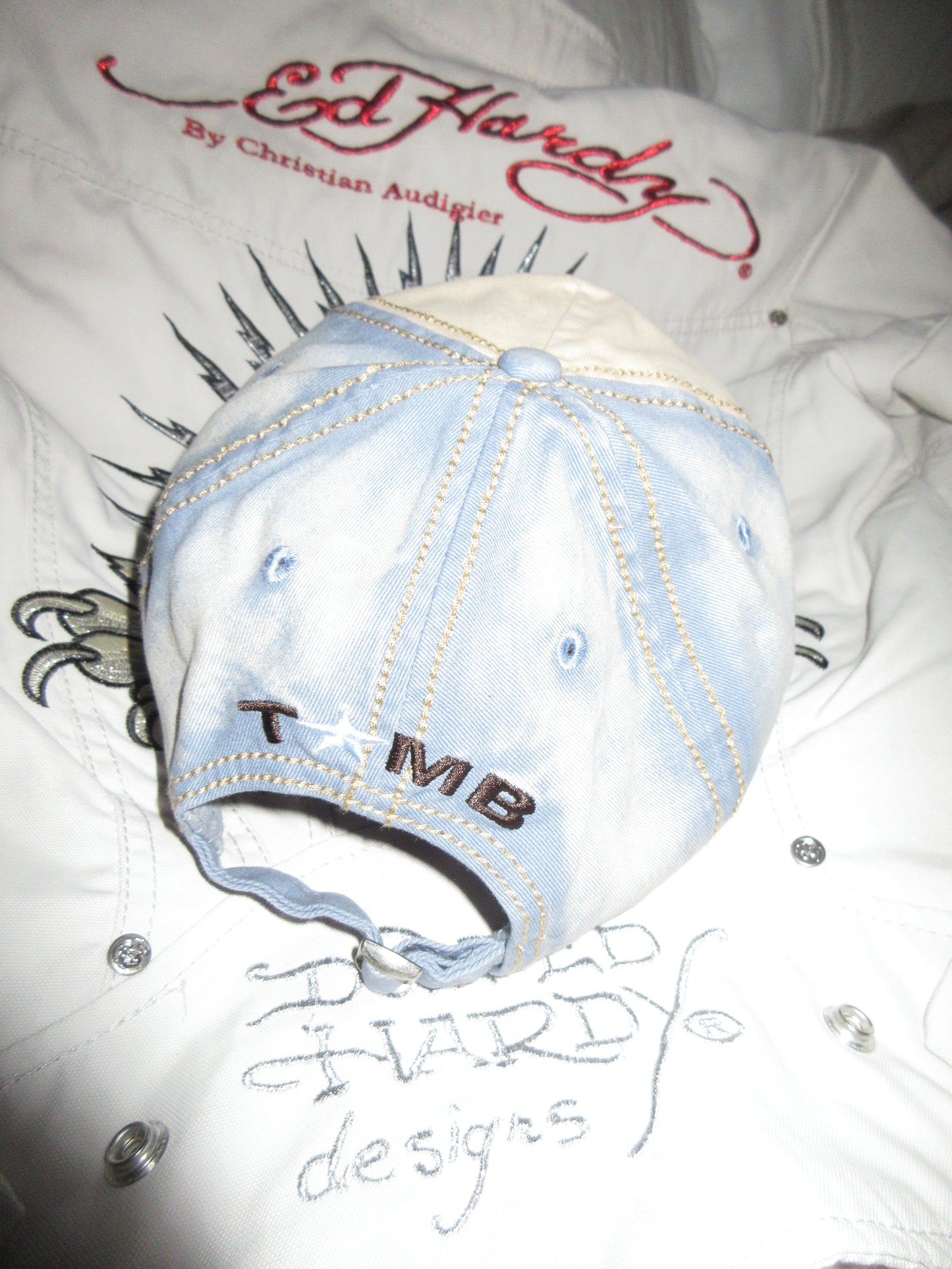 Trucker Hat - Baby Blue & Brown
