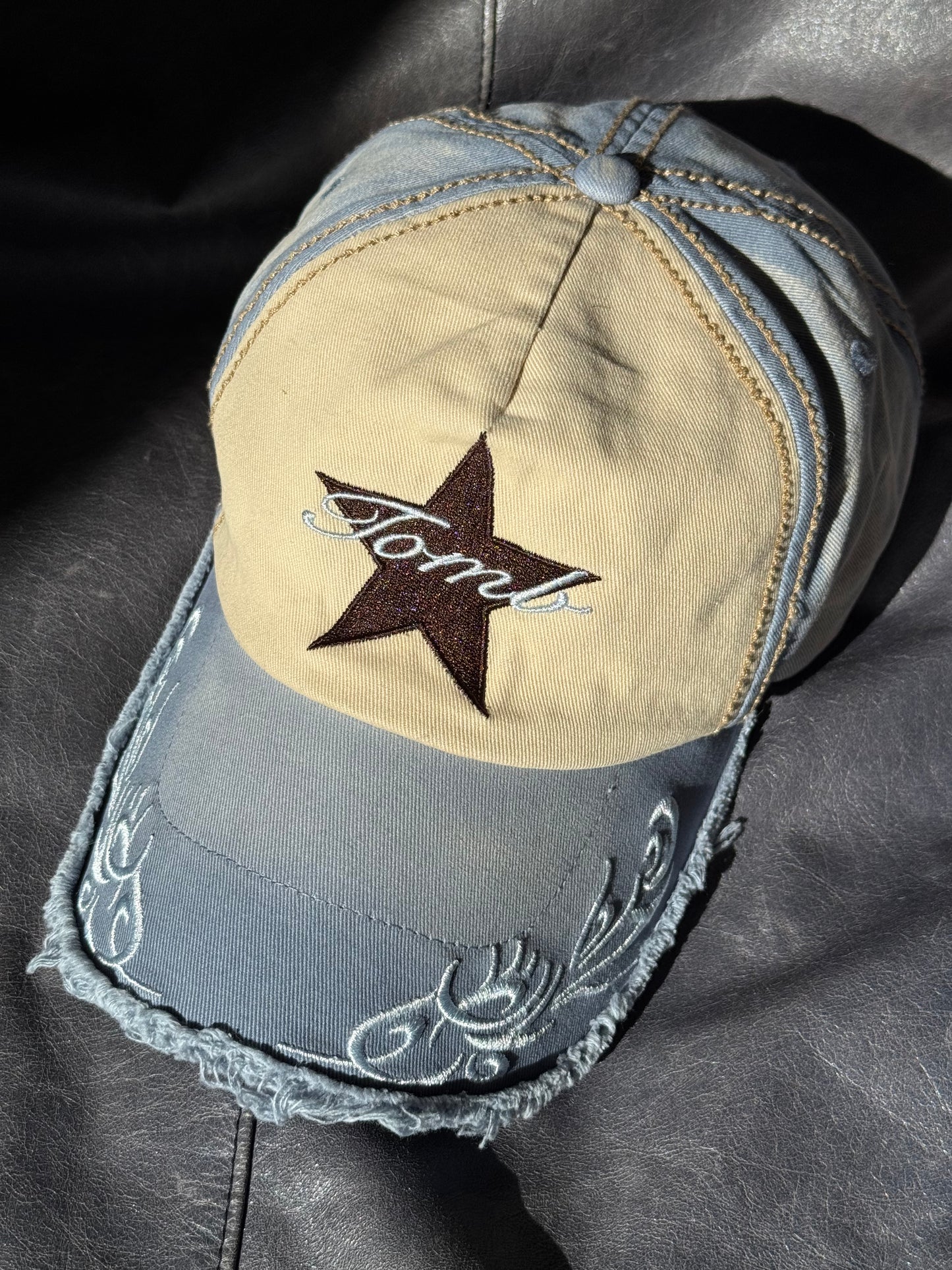 Trucker Hat - Baby Blue & Brown