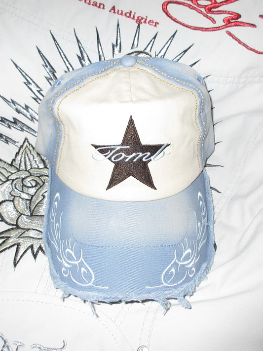 Trucker Hat - Baby Blue & Brown